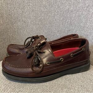 G.H BASS- Harry Il Men's Size 8 Shoes ,Dark Brown Leather Casual boat Loafers